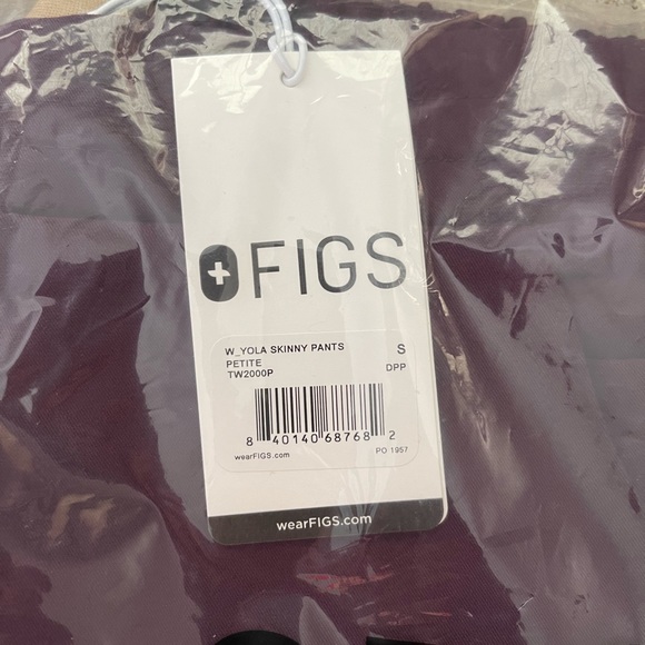 FIGS DEEP PURPLE YOLA PANTS SMALL PETITE - Picture 3 of 3